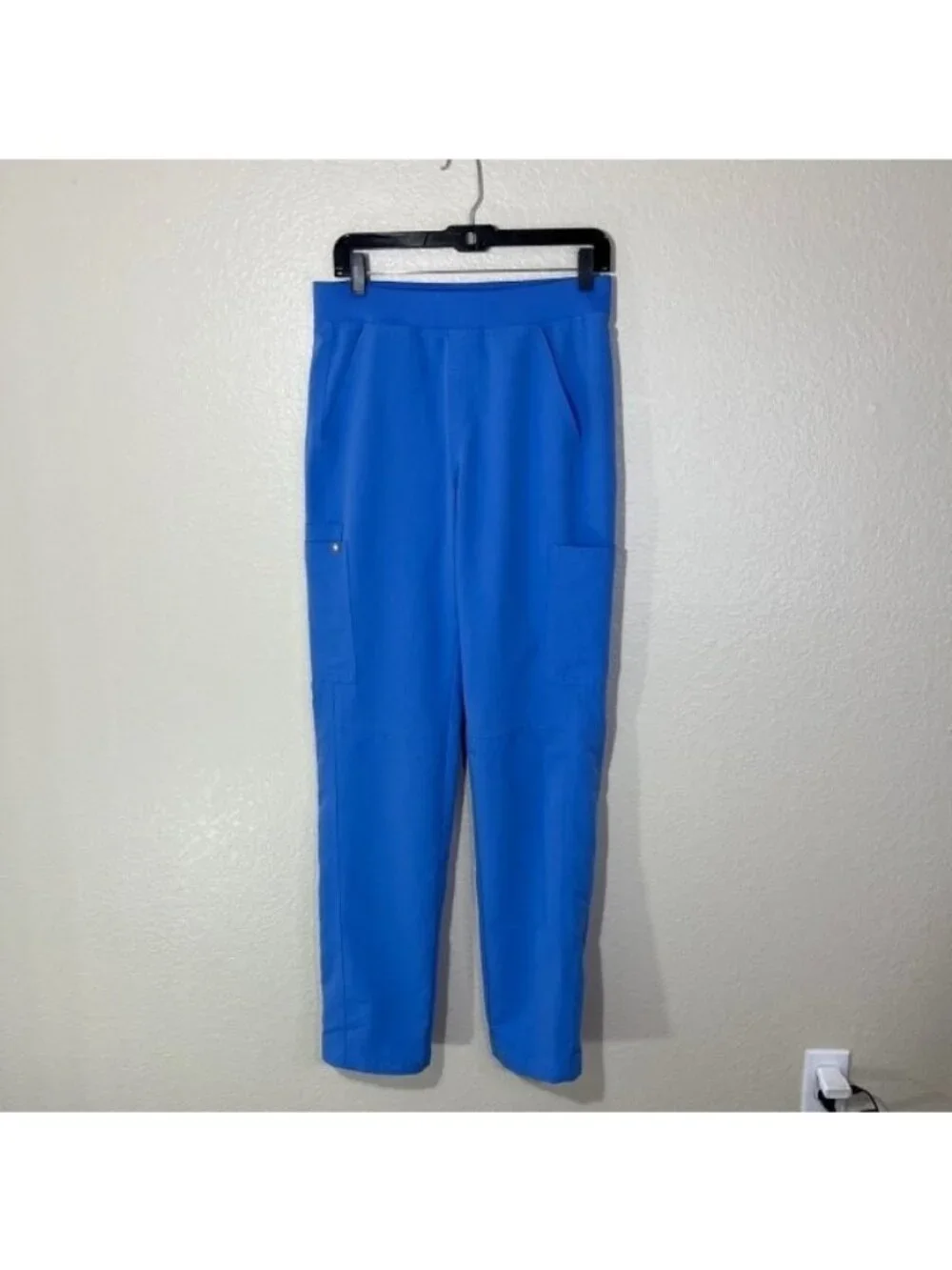 Figs Axim Cargo Scrub Pants Black Pockets Technical Comfort Mens Tall S